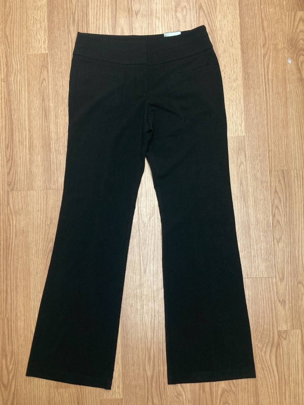 NWT Flirtatious Black Wide Waistband Bootcut Dress Pants Trousers Size 7